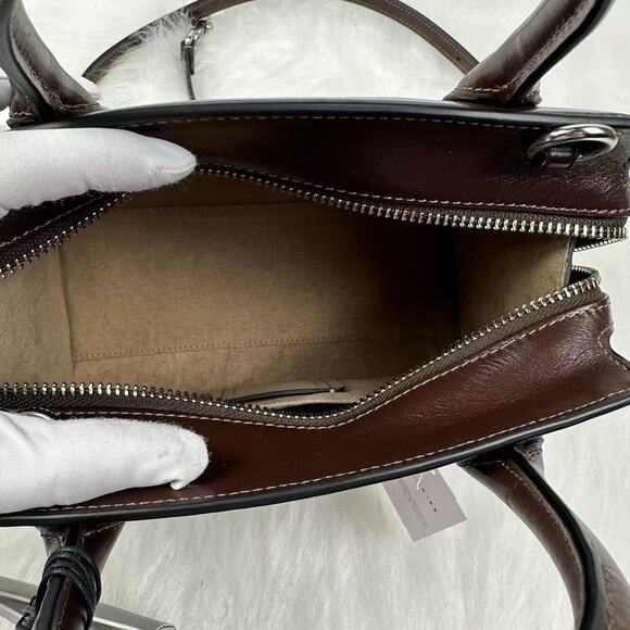 COACH Andrea Carryall Bag Crossbody Signature Jacquard CT766 Oak/Maple NWT - Picture 7 of 11